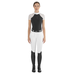 Polo da concorso Florentine Ego7 maniche lunghe donna Nero
