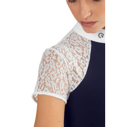 Polo da concorso Florentine Ego7 maniche lunghe donna Nero