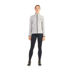Felpa con zip Ego7 Z0W idrorepellente da donna Grigio mélange