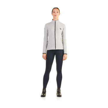 Felpa con zip Ego7 Z0W idrorepellente da donna Grigio mélange