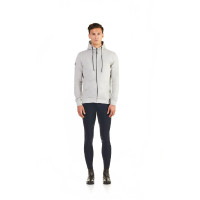 Felpa con cappuccio con zip Ego7 Z0W idrorepellente uomo Grigio mélange