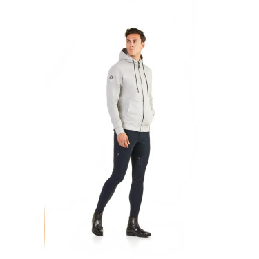 Felpa con cappuccio con zip Ego7 Z0W idrorepellente uomo Grigio mélange