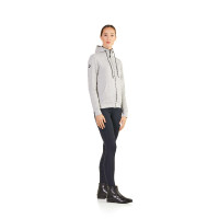 Felpa con cappuccio e zip Ego7 Z0W idrorepellente donna Grigio mélange