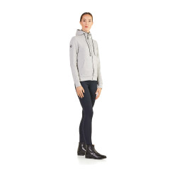 Felpa con cappuccio e zip Ego7 Z0W idrorepellente donna Grigio mélange