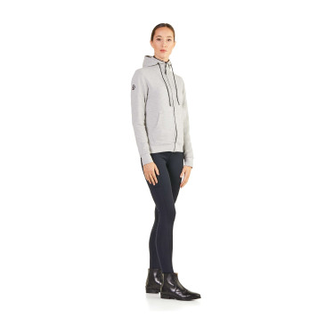 Felpa con cappuccio e zip Ego7 Z0W idrorepellente donna Grigio mélange