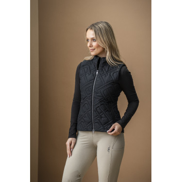 Gilet senza maniche imbottito Horseware AA Neve Monogram donna Nero Gilet senza maniche imbottito Horseware AA Neve Monogram donna Nero