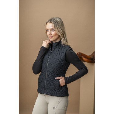 Gilet senza maniche imbottito Horseware AA Neve Monogram donna Nero Gilet senza maniche imbottito Horseware AA Neve Monogram donna Nero