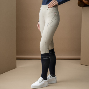 Pantaloni Hybrid Horseware con fondello in pelle AA Fina donna Beige Pantaloni Hybrid Horseware con fondello in pelle AA Fina donna Beige