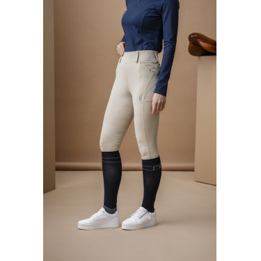 Pantaloni Hybrid Horseware con fondello in pelle AA Fina donna Beige Pantaloni Hybrid Horseware con fondello in pelle AA Fina donna Beige