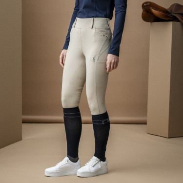 Pantaloni Hybrid Horseware con fondello in pelle AA Fina donna Beige Pantaloni Hybrid Horseware con fondello in pelle AA Fina donna Beige