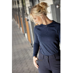 Pantaloni Equithème Safir Blu navy / nero