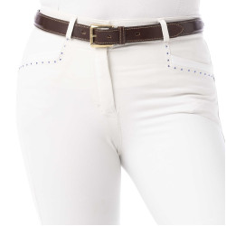 Pantaloni Equithème Safir Bianco / blu