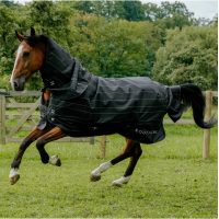 Coperta impermeabile Tyrex Equithème Lumin 600D Nero