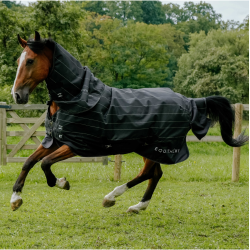 Coperta impermeabile Tyrex Equithème Lumin 600D Nero