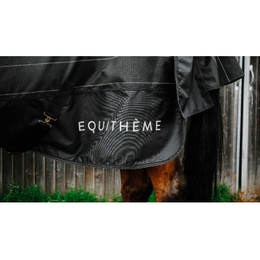 Coperta impermeabile Tyrex Equithème Lumin 600D Nero