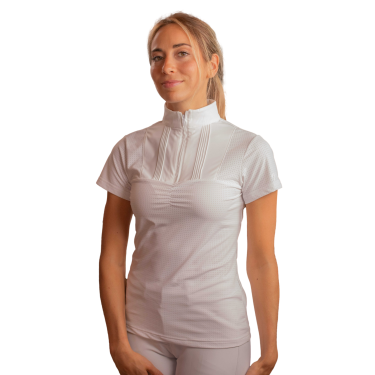 Polo da concorso Pénélope Florence Mesh maniche corte donna Bianco