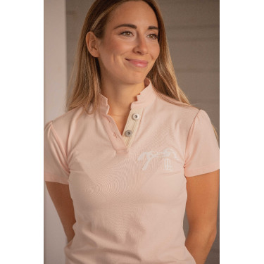 Polo Pénélope Victorine donna Pesca Rosa Polo Pénélope Victorine donna Pesca Rosa