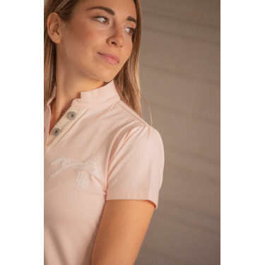 Polo Pénélope Victorine donna Pesca Rosa Polo Pénélope Victorine donna Pesca Rosa