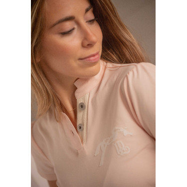 Polo Pénélope Victorine donna Pesca Rosa Polo Pénélope Victorine donna Pesca Rosa