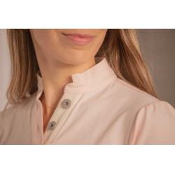 Polo Pénélope Victorine donna Pesca Rosa Polo Pénélope Victorine donna Pesca Rosa