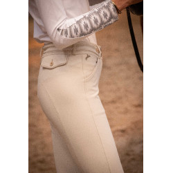 Pantaloni Pénélope Point Sellier Crema Beige Pantaloni Pénélope Point Sellier Crema Beige