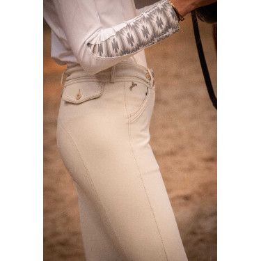 Pantaloni Pénélope Point Sellier Crema Beige Pantaloni Pénélope Point Sellier Crema Beige