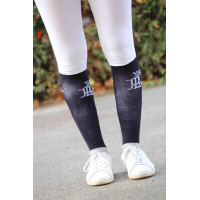 Calzino Pénélope Concorso Blu vintage / crema