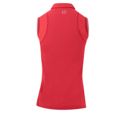 Polo Equithème Sarah senza maniche Ciliegia Rosso