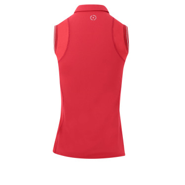 Polo Equithème Sarah senza maniche Ciliegia Rosso