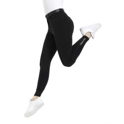 Pantaloni Equithème Safir con fondo in silicone Nero / blu