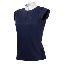 Polo Equithème Brussels con strass Blu navy