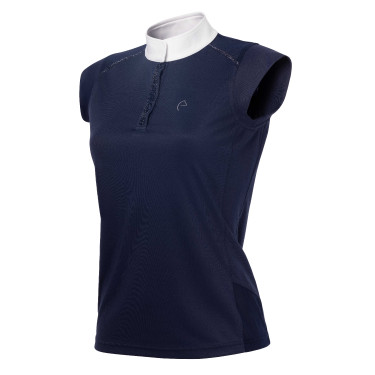 Polo Equithème Brussels con strass Blu navy