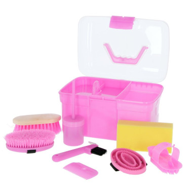 Set di toelettatura 8 pezzi per bambini Kerbl Rosa Set di toelettatura 8 pezzi per bambini Kerbl Rosa