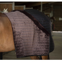 Coperta da scuderia Equithème Teddy foderata in pile sintetico Blu navy Coperta da scuderia Equithème Teddy foderata in pile sintetico Blu navy