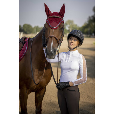 Polo Equithème Pekin maniche lunghe Bianco