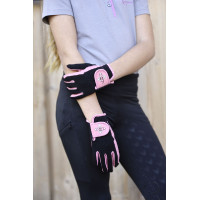 Guanti da equitazione Lilli Covalliero Nero / rosa