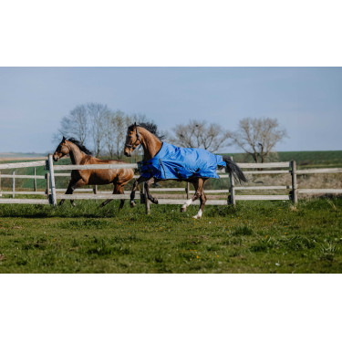 Coperta Equithème Tyrex 1200D Aisance Blu / nero