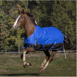 Coperta Equithème Tyrex 1200D Aisance Blu / nero