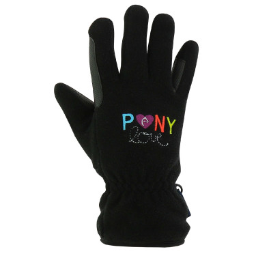 Guanti Equi-Kids PonyLove Nero Guanti Equi-Kids PonyLove Nero