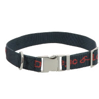 Collare in nylon Diego & Louna per cane Corallo / antracite Rosso