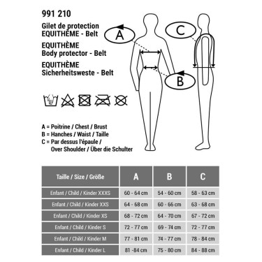 Gilet di protezione Equithème Belt Nero