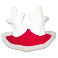 Cuffia natalizia con orecchie a forma di corna di renna