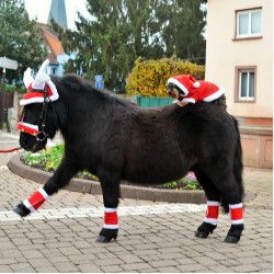 Cuffia natalizia con orecchie a forma di corna di renna