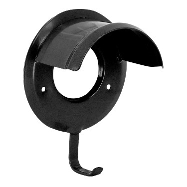 Porta redini rivestito in plastica Nero