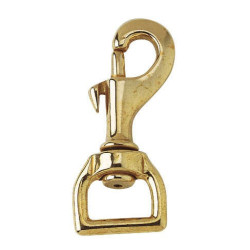 Moschettone ad anello 20 mm quadrato ottone