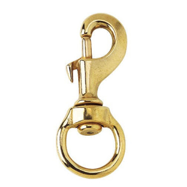 Moschettone ad anello 20 mm tondo ottone