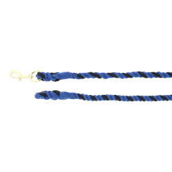 Lunga corda di cotone intrecciato Blu / nero