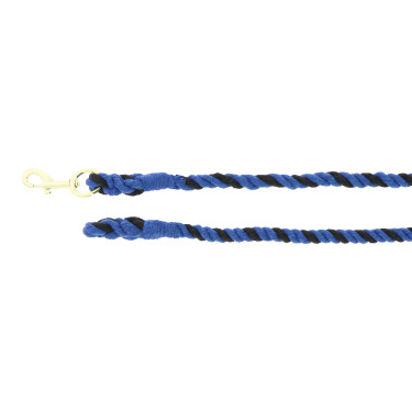 Lunga corda di cotone intrecciato Blu / nero