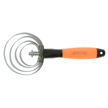 Striglia metallica rotonda Hippo-Tonic Gel Arancione neon