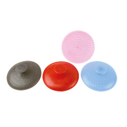 Striglia rotonda in plastica con dentini